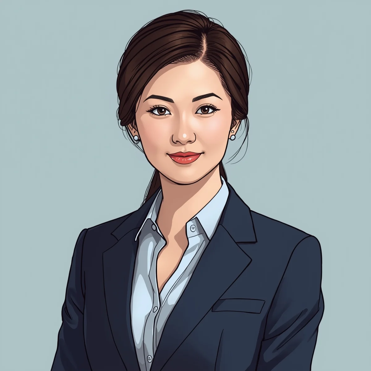 #45467582 anime style portrait of a 40 year old Chinese Woman@20260406