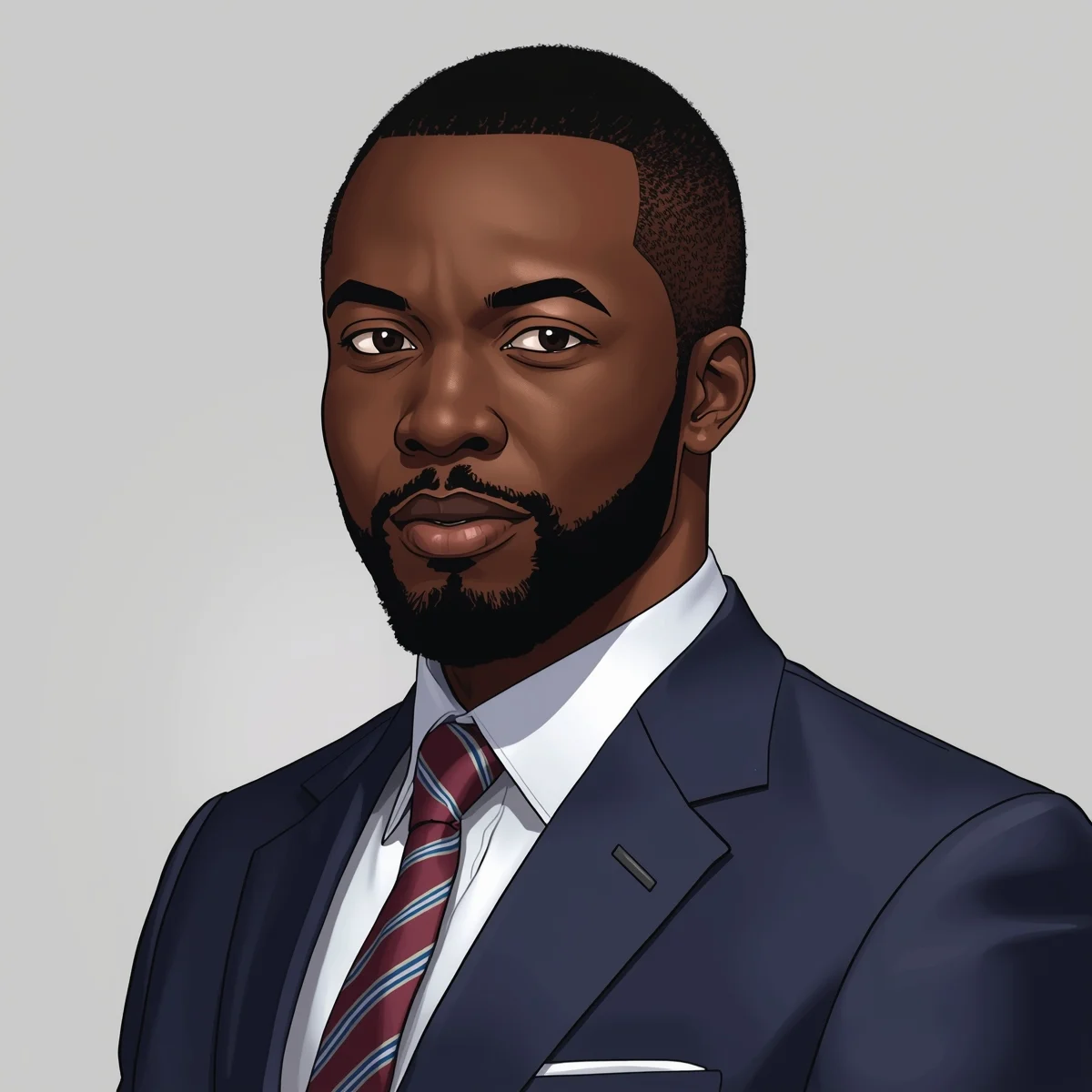 #45467582 anime style portrait of a 40 year old Kenyan Man Cloud Architect@20260406